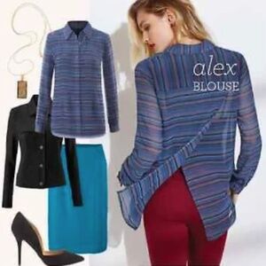 CAbi 3330 Limited Edition Alex Blouse Sz S EUC